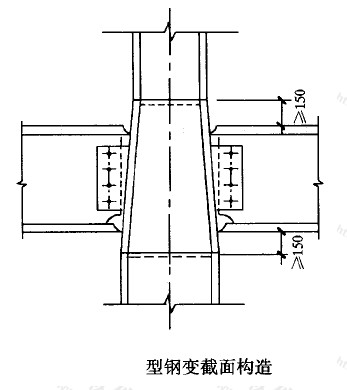 型鋼混凝土柱中有哪些型鋼柱變截面或高度的做法