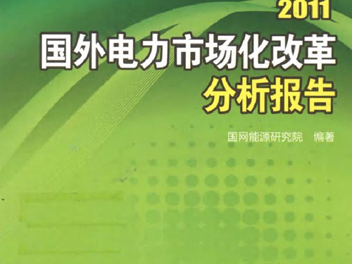 2011国外电力市场化改革分析报告