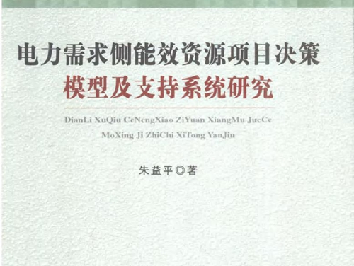 电力需求侧能效资源项目决策模型及支持系统研究