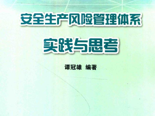 安全生产风险管理体系实践与思考 谭冠雄 (2018版)