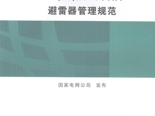 110(66）kV～750kV避雷器管理规范 国家电网公司 发布 (2006版)