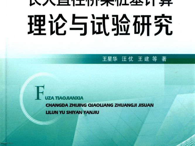 复杂条件下长大直径桥梁桩基计算理论与试验研究 王星华 汪优 王建 2018年版