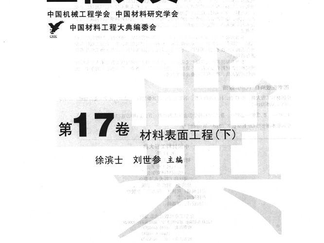 中国材料工程大典 第17卷 材料表面工程 (下)徐滨士 刘世参 著