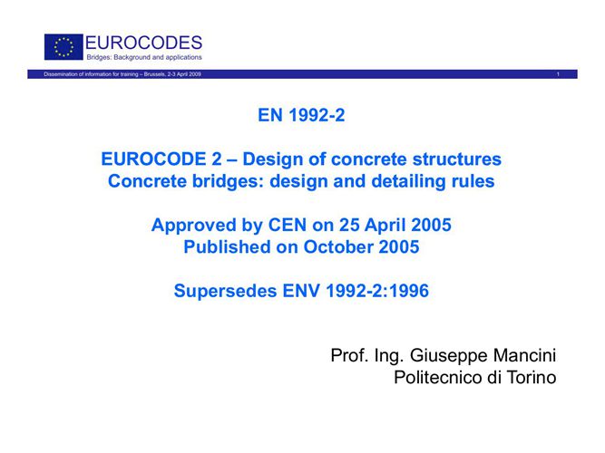 英文版 EUROCODE 2 EUROCODE 2 – 混凝土结构设计