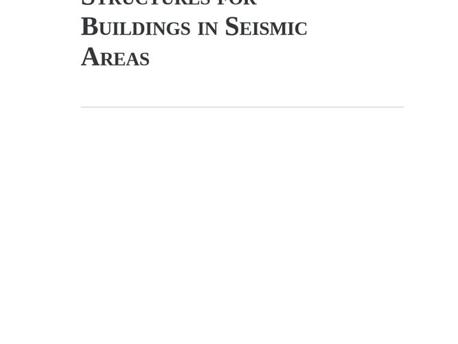 英文版 地震区建筑物钢结构设计 欧洲规范 8 抗震结构设计 第1部分一般规则、地震作用和建筑物规则