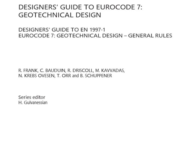 英文版 欧洲规范 7 岩土工程设计 EN 1997-1 设计师指南