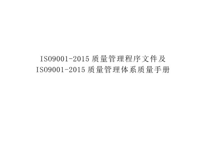 ISO 9001：2015 实施手册：使用过程方法构建质量管理体系（英文版）