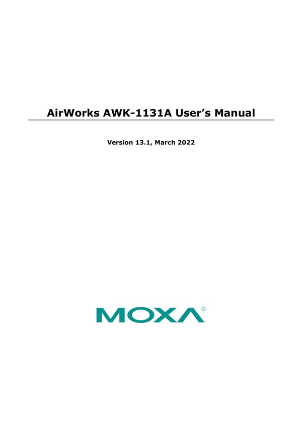 MOXA AWK-1131A 工业无线 AP clien使用手册