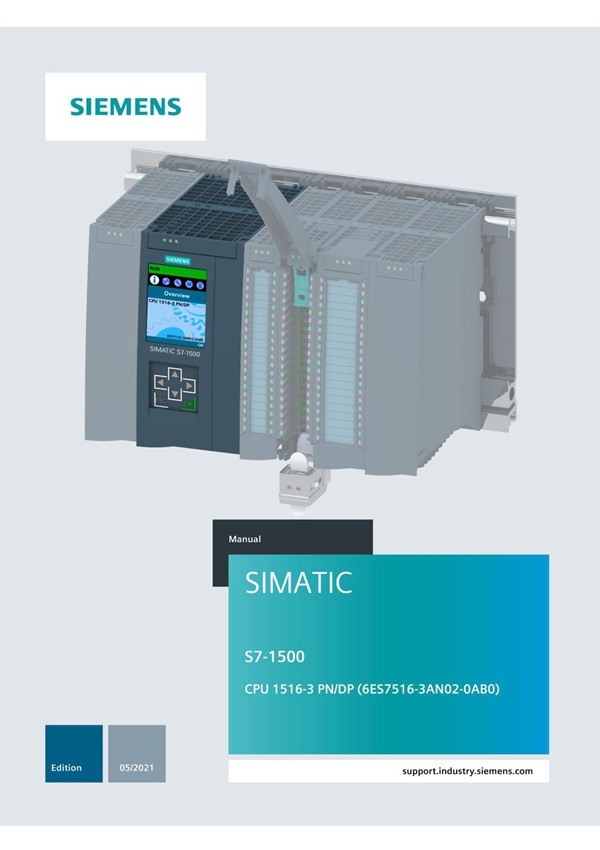 SIEMENS西门子 SIMATIC S7-1500 CPU 1516-3 PN DP设备手册 EN