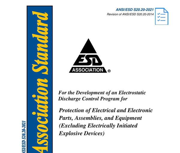 ANSI/ESD S20.20 2022 电气和电子零件 组件和设备的保护(不包括电引发爆炸装置)- 完整英文电子版(28页)