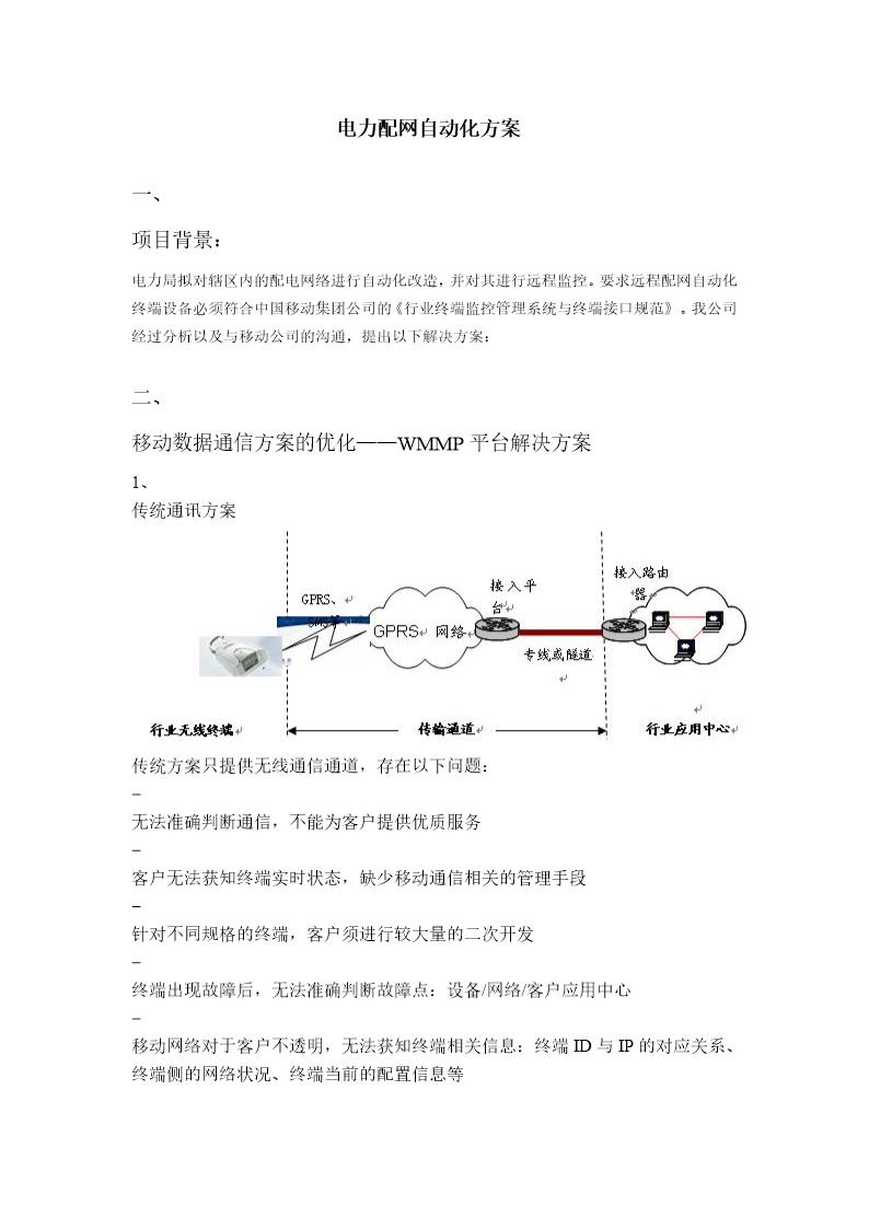 电力配网自动化方案