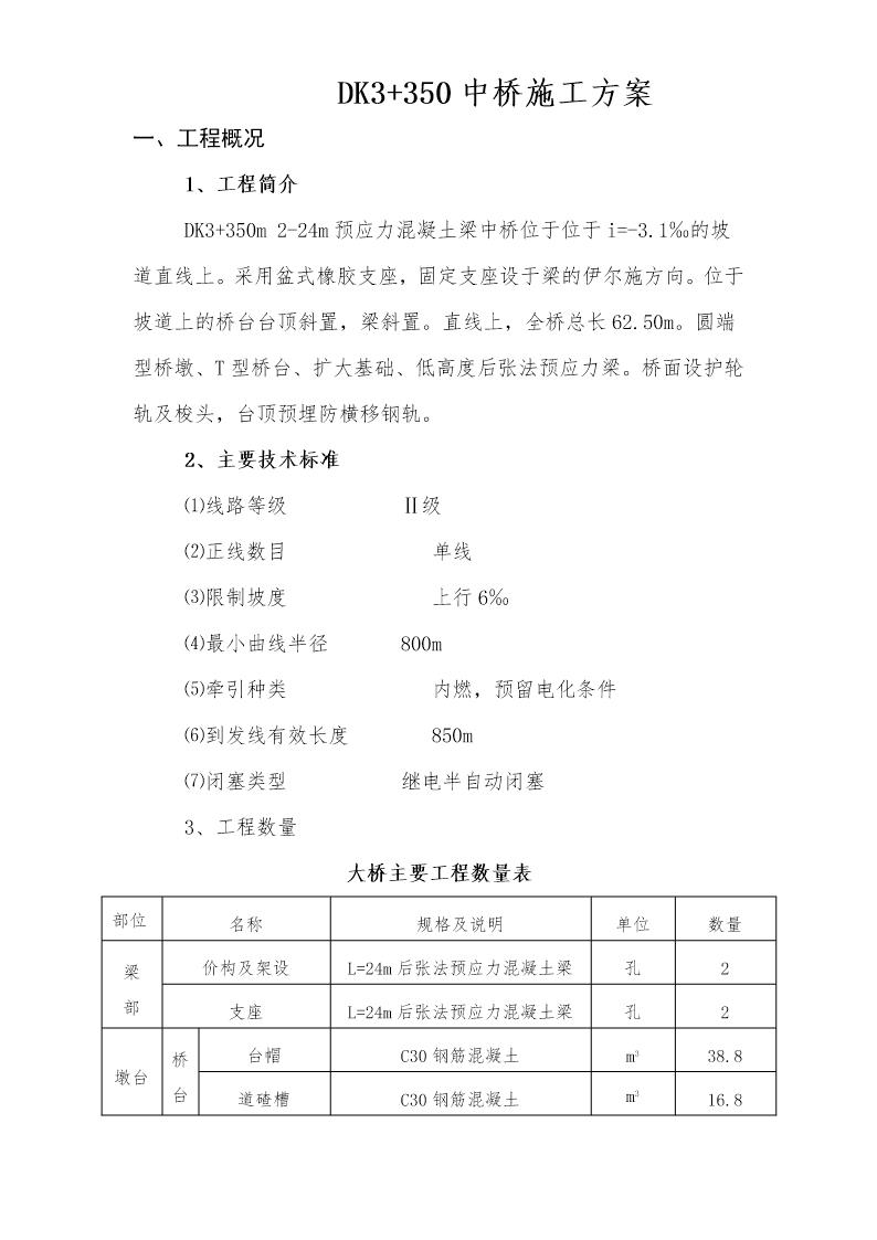 DK3 350预应力混凝土梁中桥施工方案