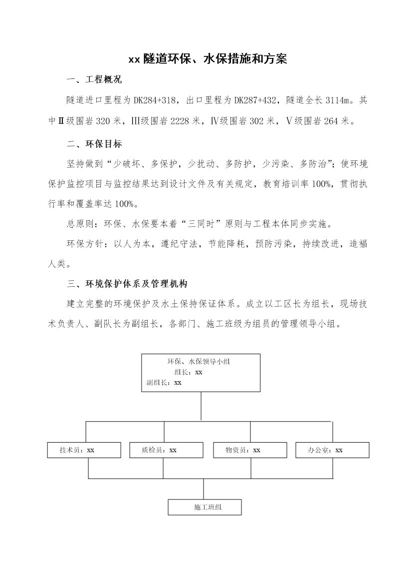 环保水保措施和方案