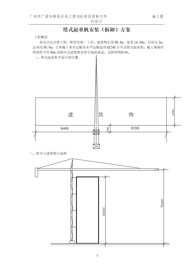 塔式起重机安装(拆卸)方案