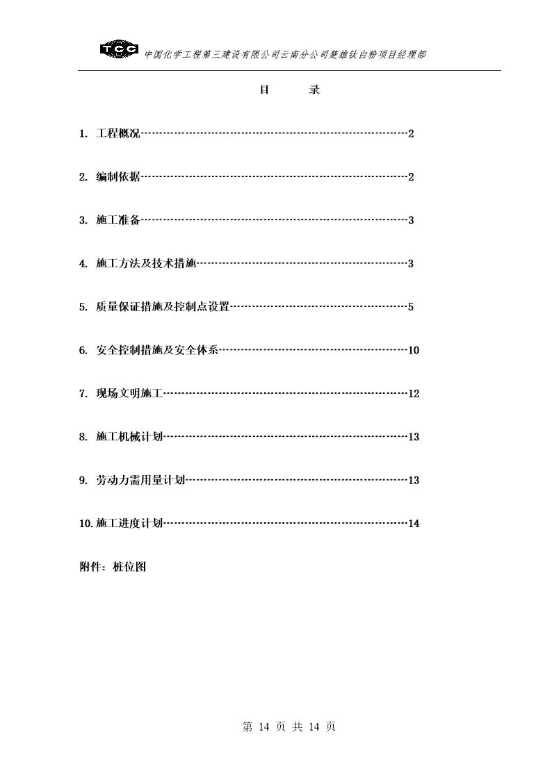 云南新立有色金属有限公司60Kta氯化法钛白粉工程人工挖孔灌注桩施工方案