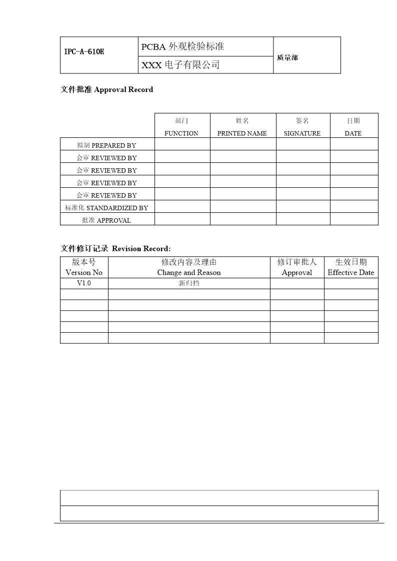 PCBA外观检验标准 (IPC-A-610E 完整)