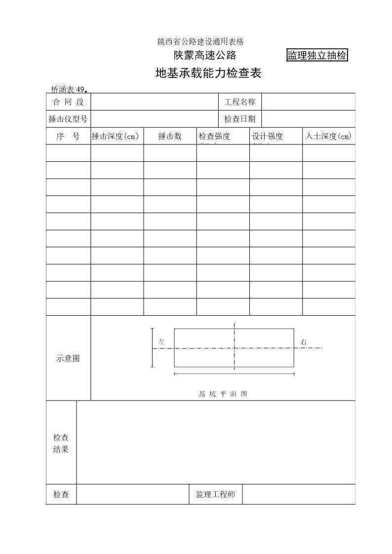 地基承载能力自检表