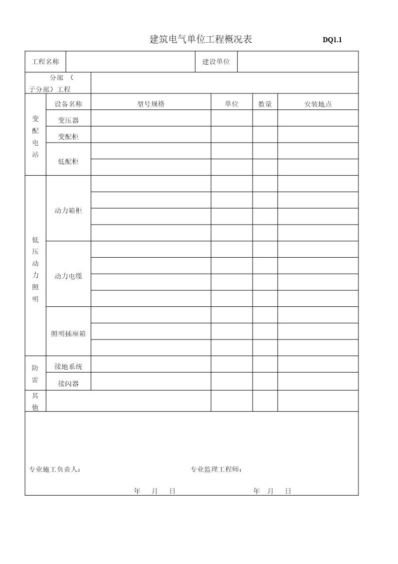 建筑电气工程施工现场质量管理记录