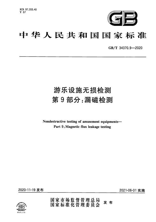 GBT 34370.9-2020 游乐设施无损检测 第9部分 漏磁检测