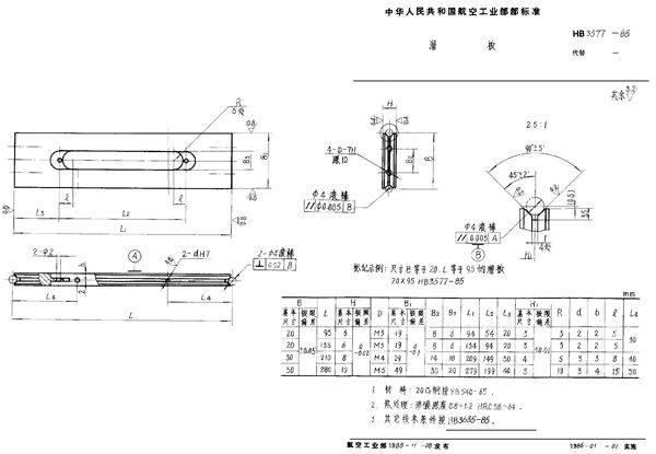 溜板 (HB 3577-1985)