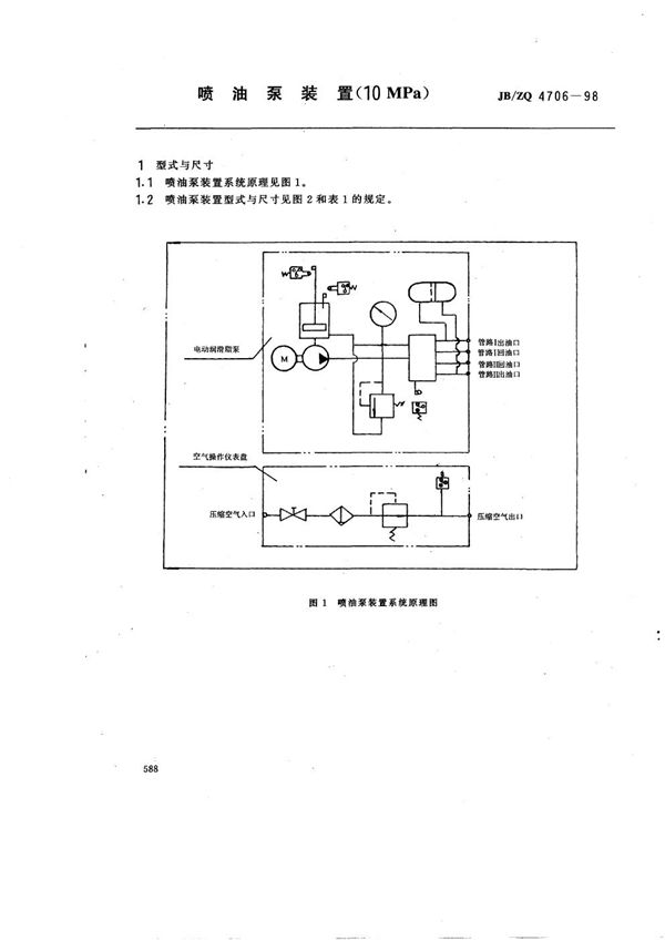 喷油泵装置(10MPa) (JB/ZQ 4706-1998)