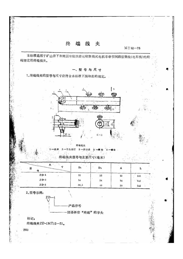 终端线夹 (MT 12-1975)