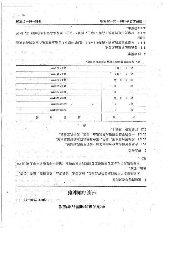 平版印刷制版 (QB/T 2086-1995）