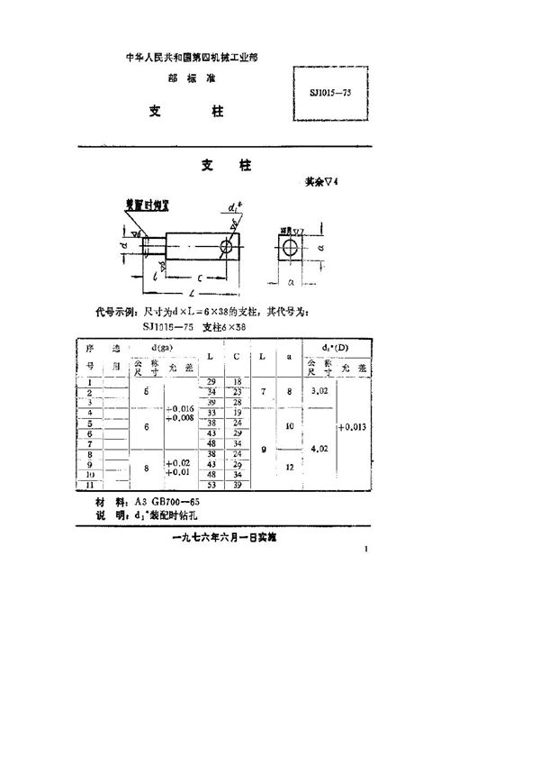 支柱 (SJ 1015-1975)